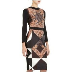 Givenchy Long Sleeve Silk Dress